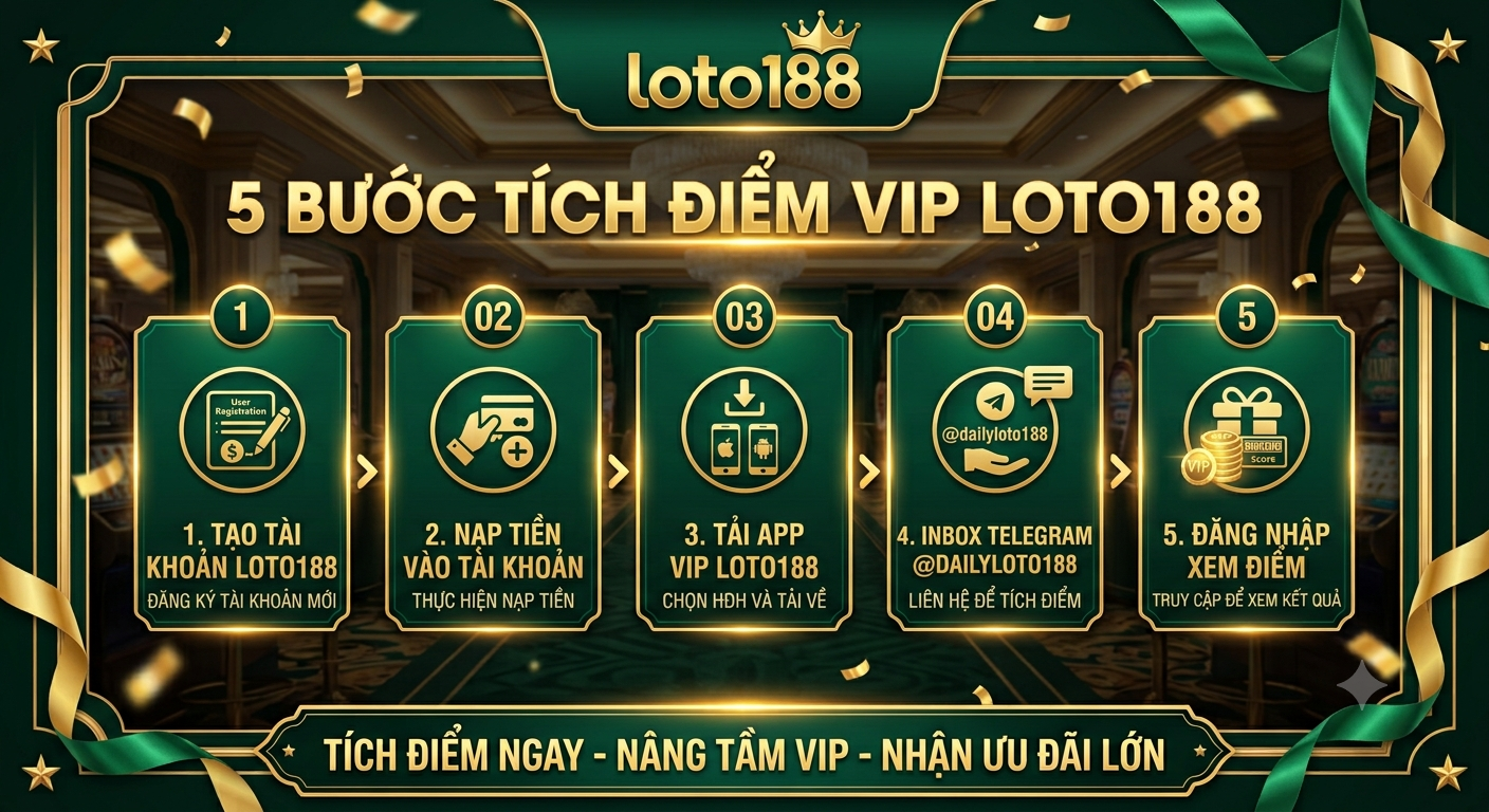 5 bước tích điểm loto188